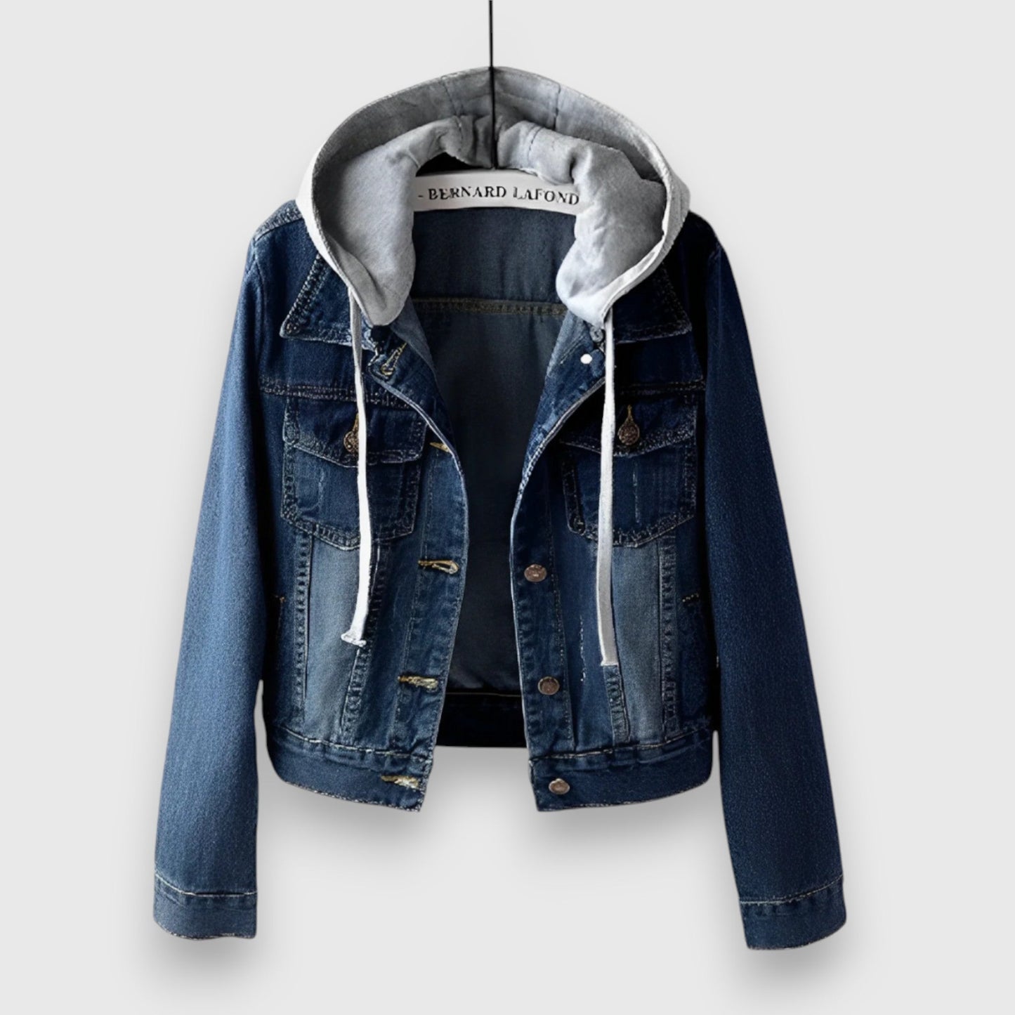Lexi Denim Hoodie Jakke – Lyseblå