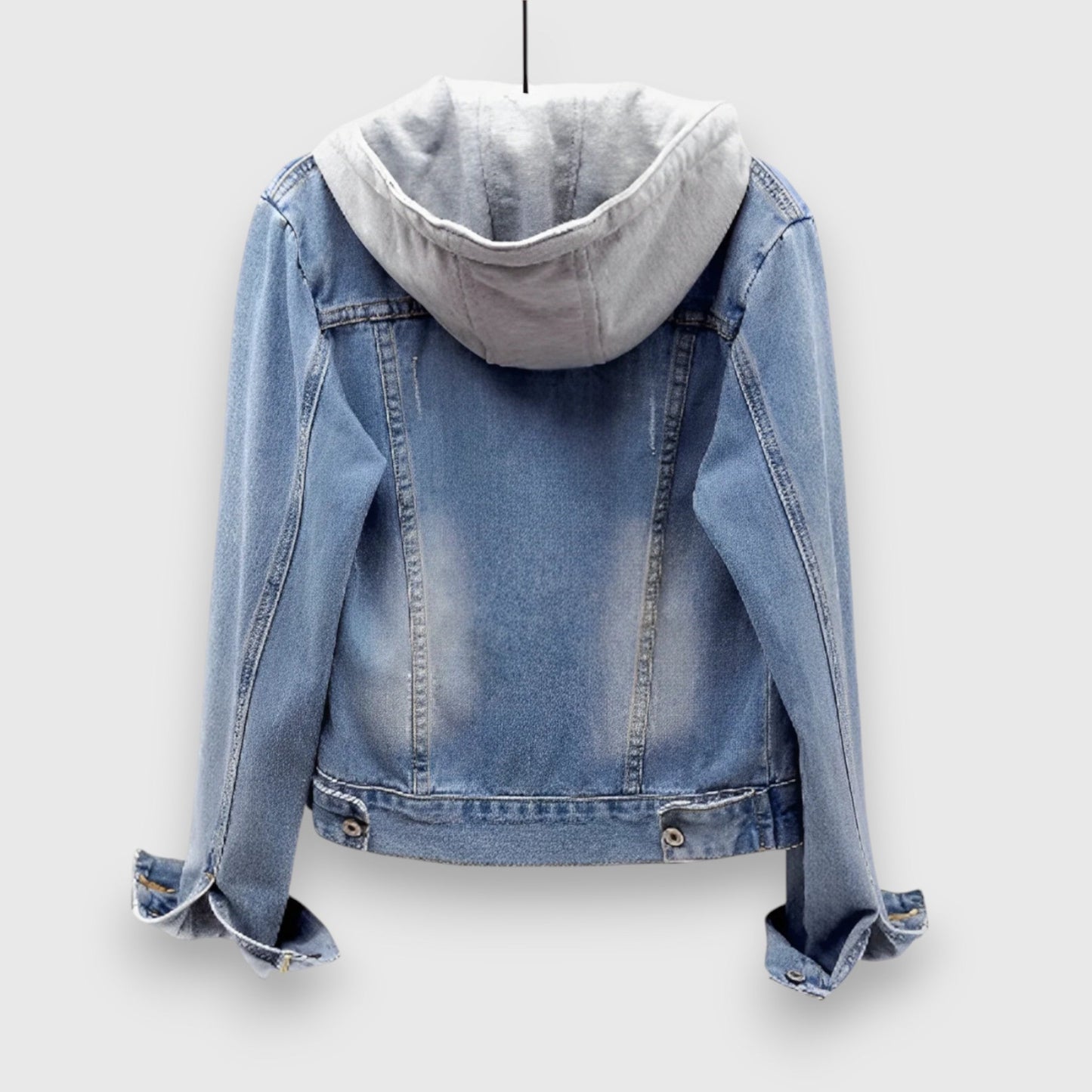 Lexi Denim Hoodie Jakke – Lyseblå