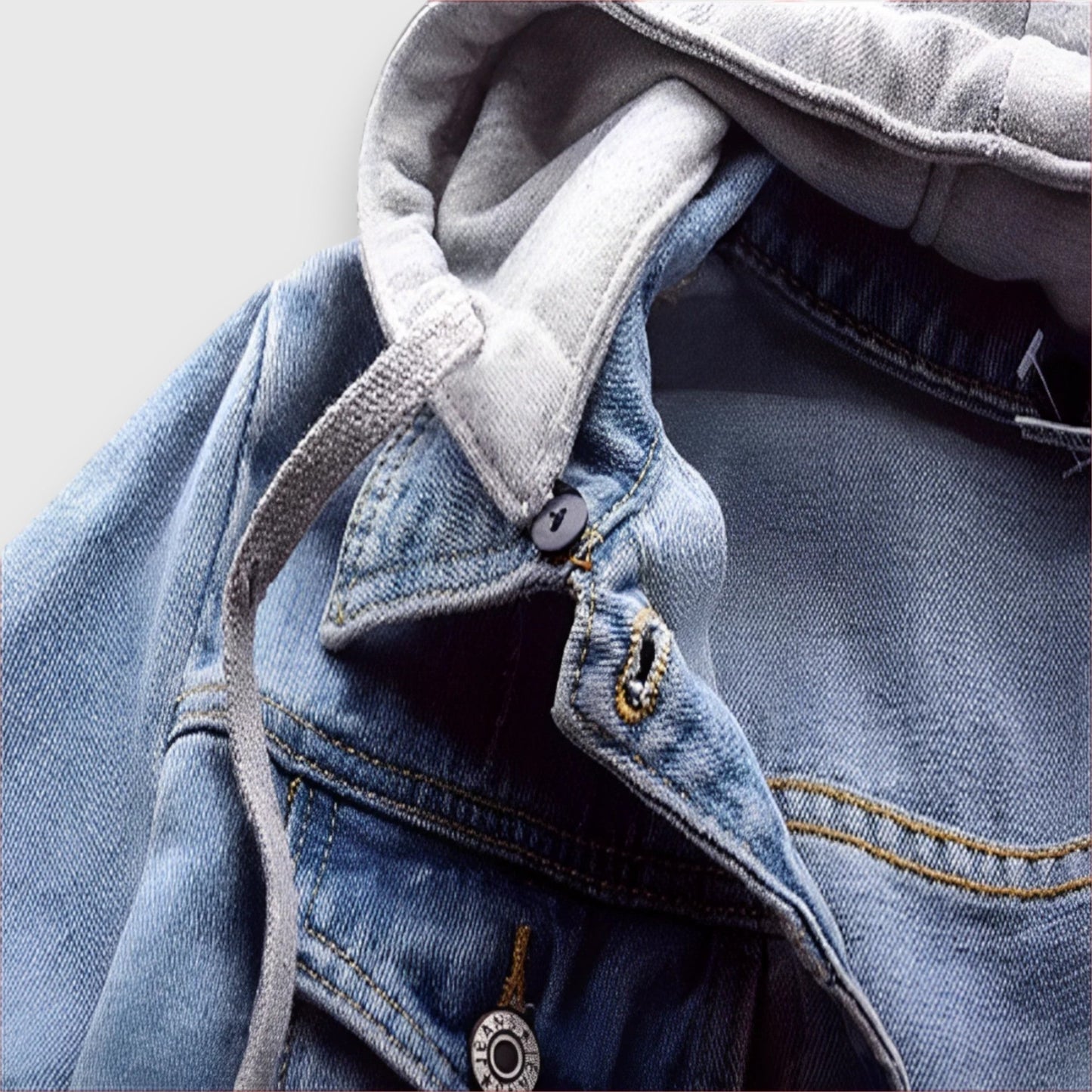 Lexi Denim Hoodie Jakke – Lyseblå